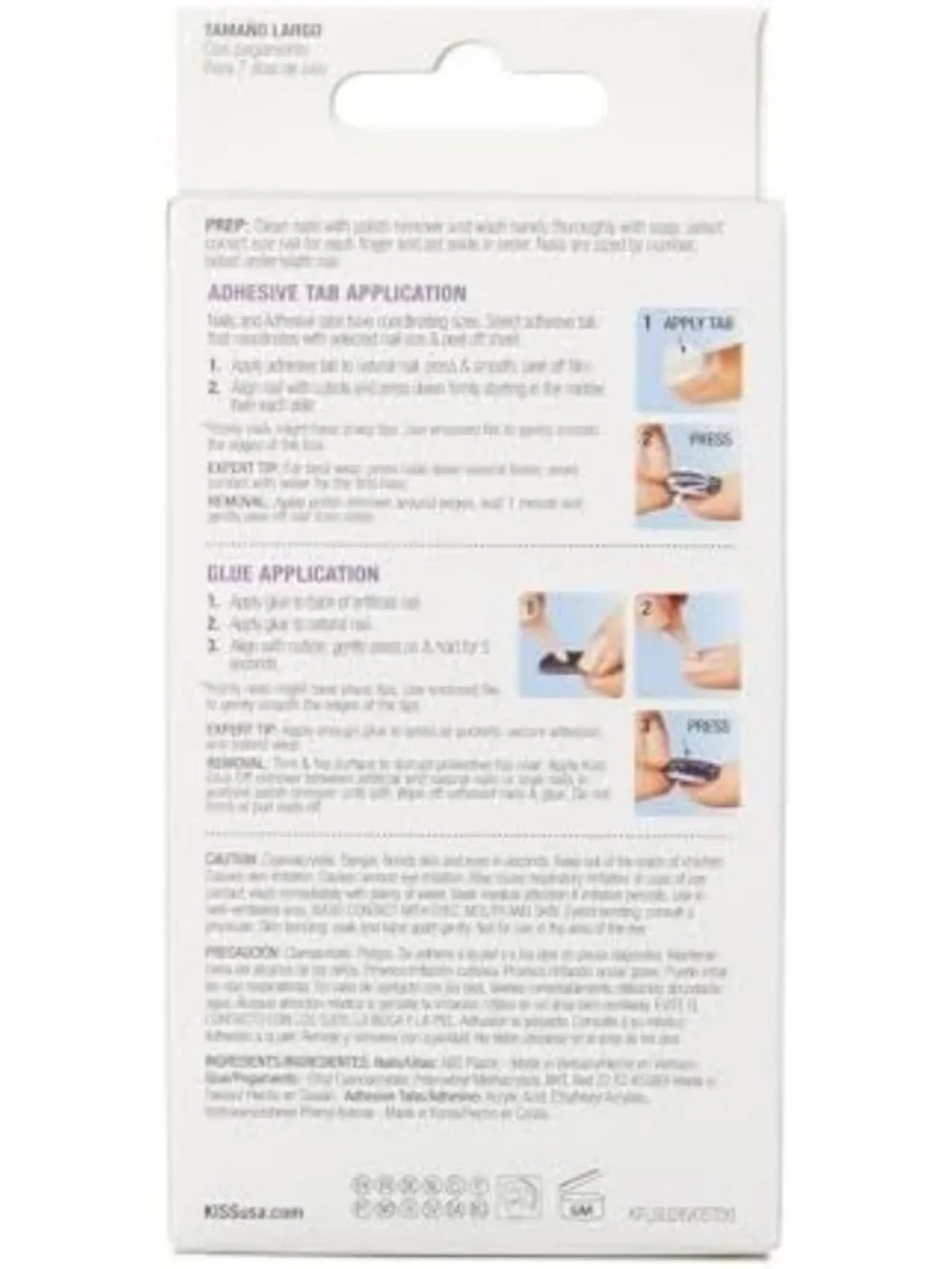 Sculpted Long Purple Press-On Nails Kit with Glue, File & 28 Fake Nails